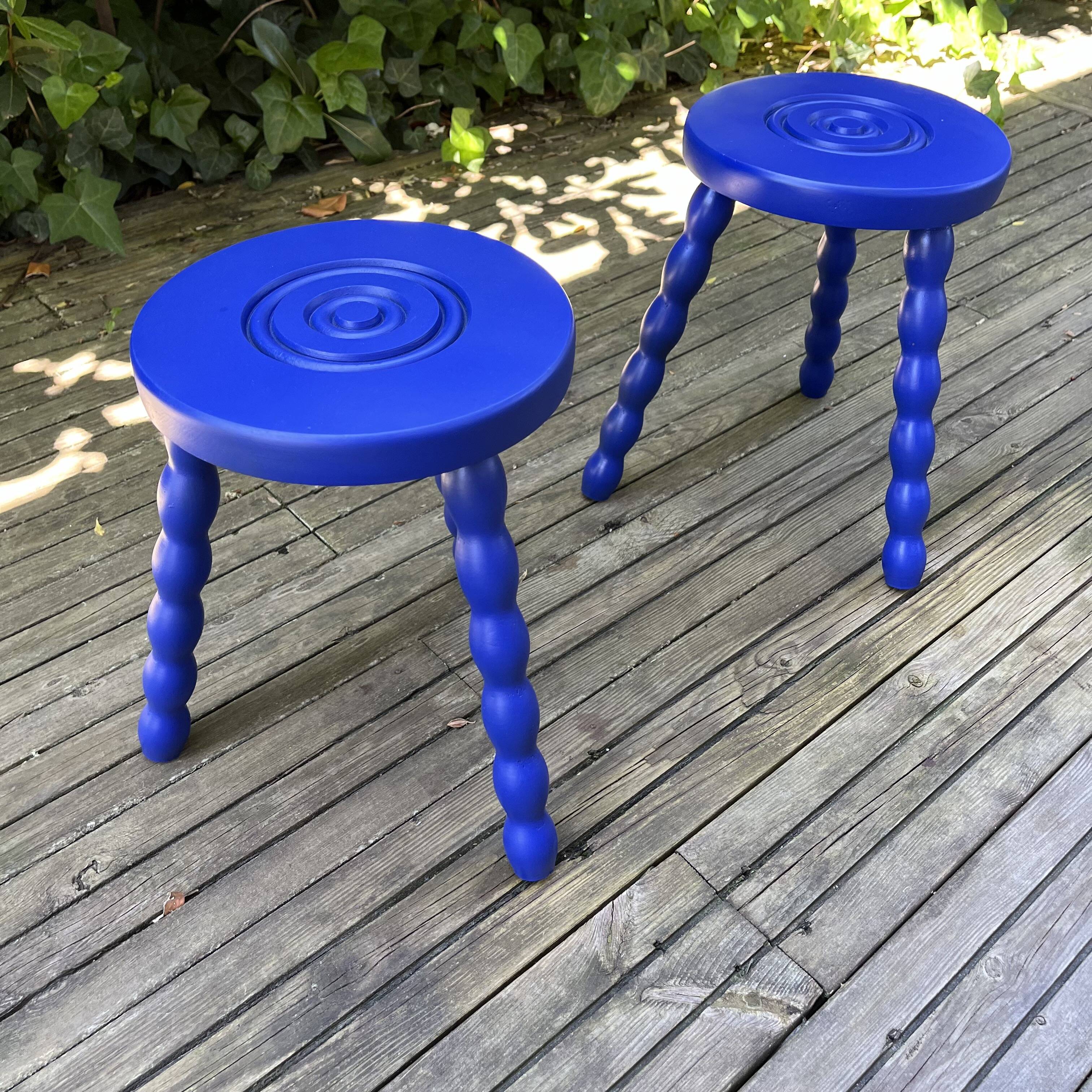 Pair of twisted stools or tables