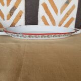 Old enamelled sheet metal dish