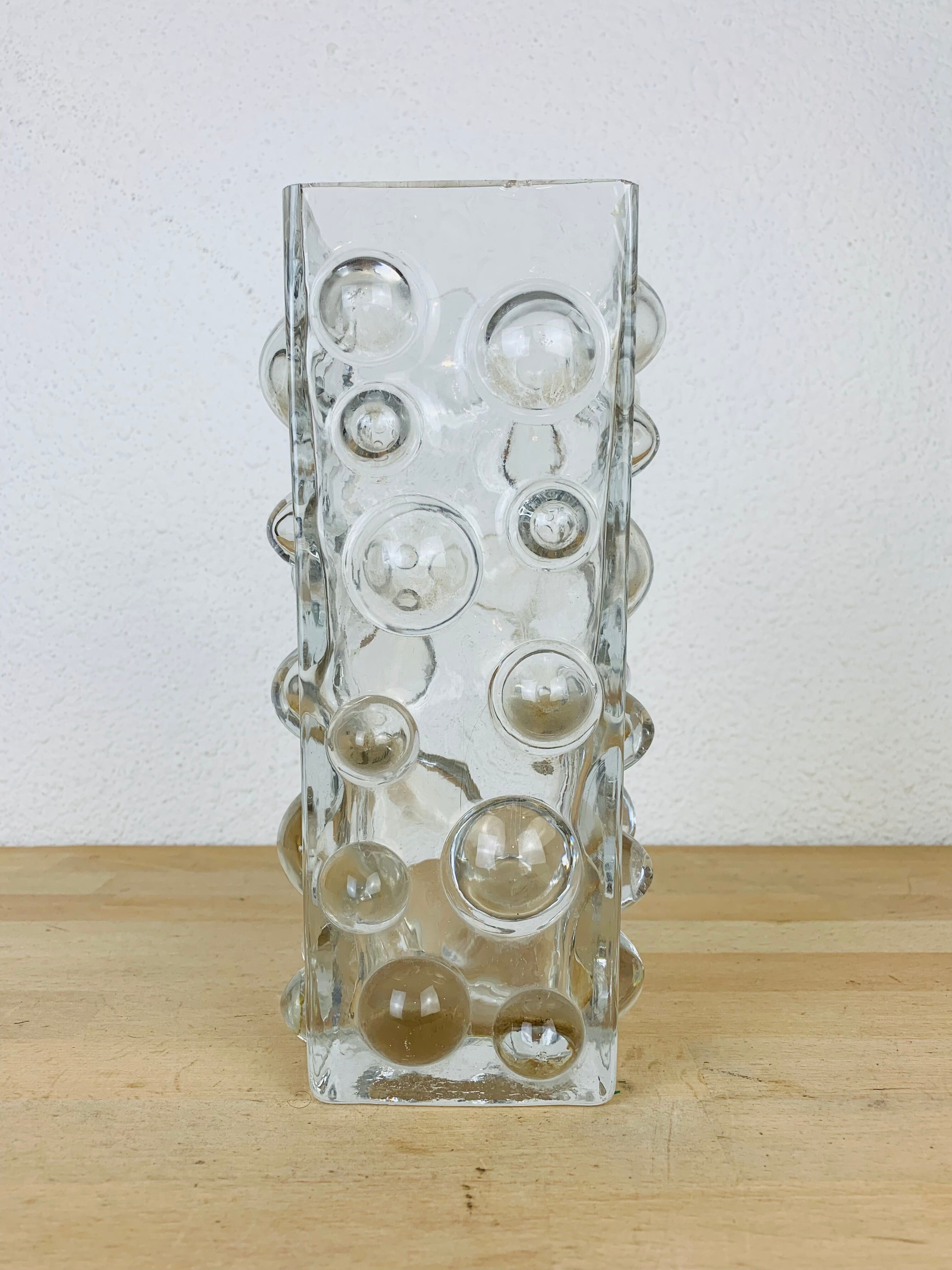 Bubble glass vase by Wilhelm Braun-Feldweg for Hirschberg