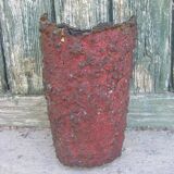 Brutalist bronze vase