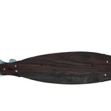 Vintage wooden and metal fish platter, purchased at Fauchon Paris, 1960s.