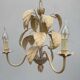 Lustre style florentin feuilles de tabac années 70