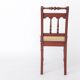 Vintage Belgian Turned Chair | 1940s Wooden Chair with New Rattan Seat