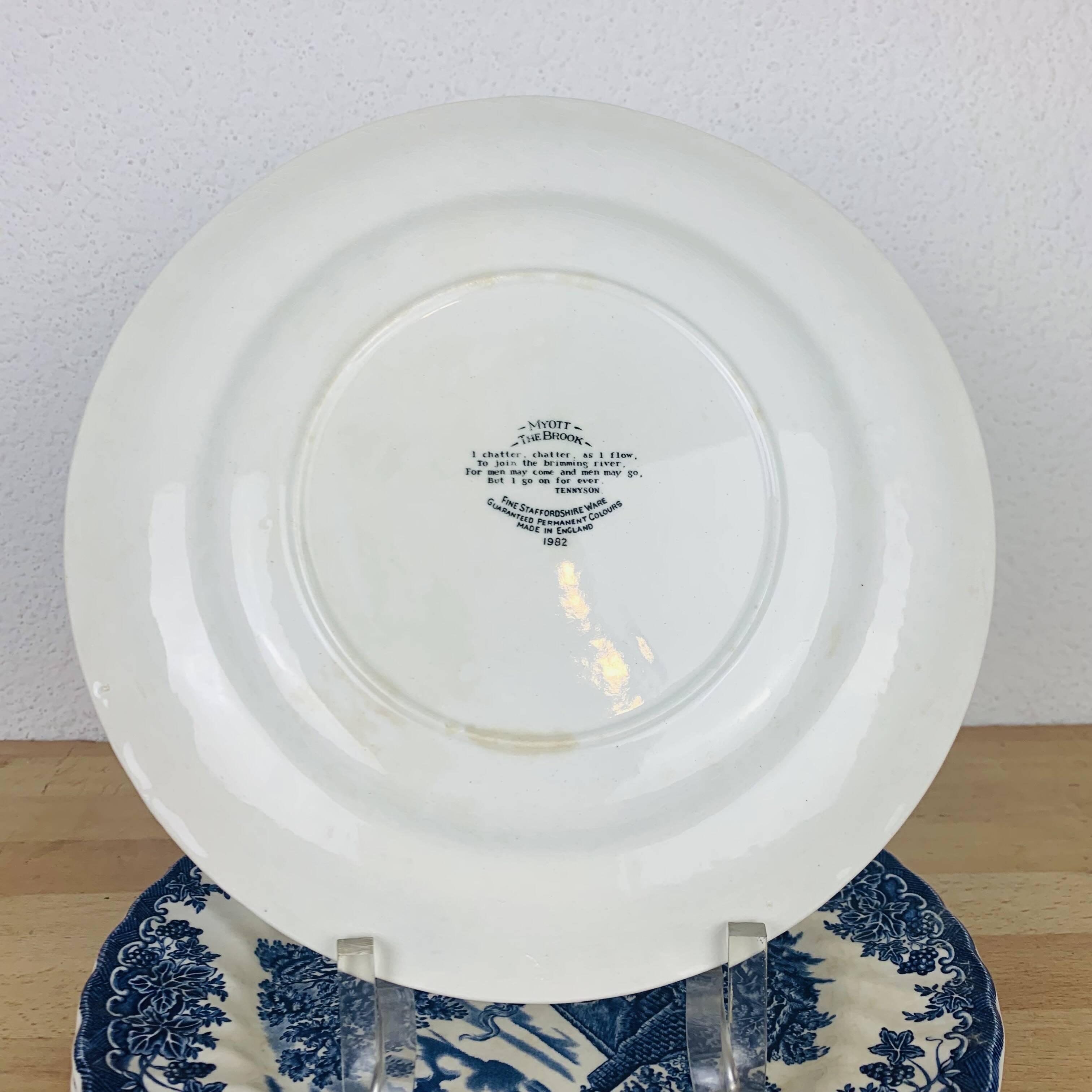 5 Myott The Brook English Ironstone Dinner Plates