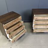 Paire de commodes italiennes vintage, années 1970