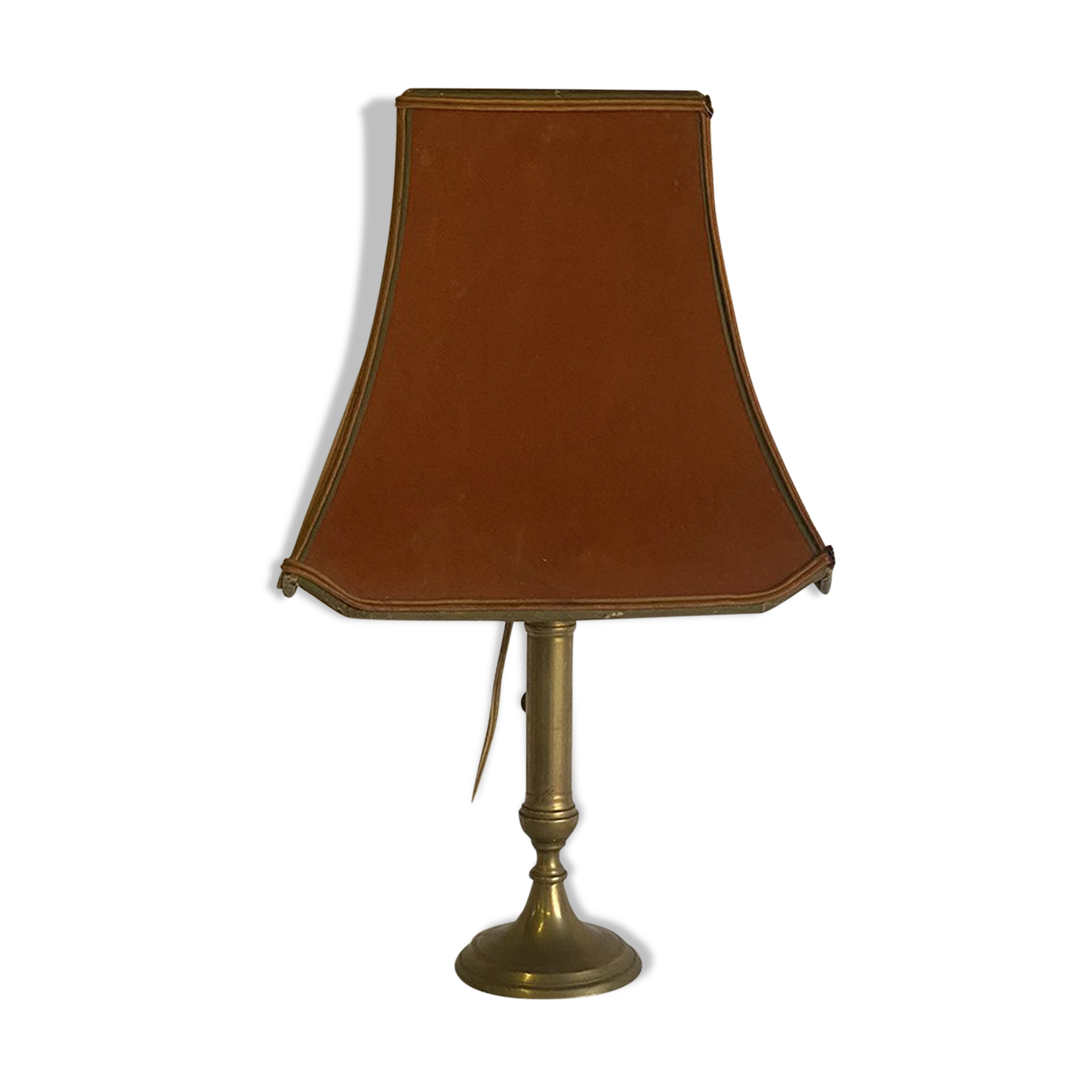 Antique lamp in brass and velvet