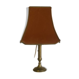Lampe ancienne en laiton et velours