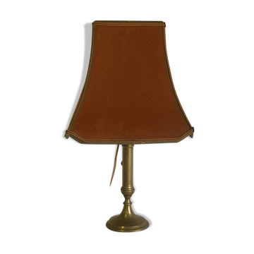 Antique lamp in brass and velvet