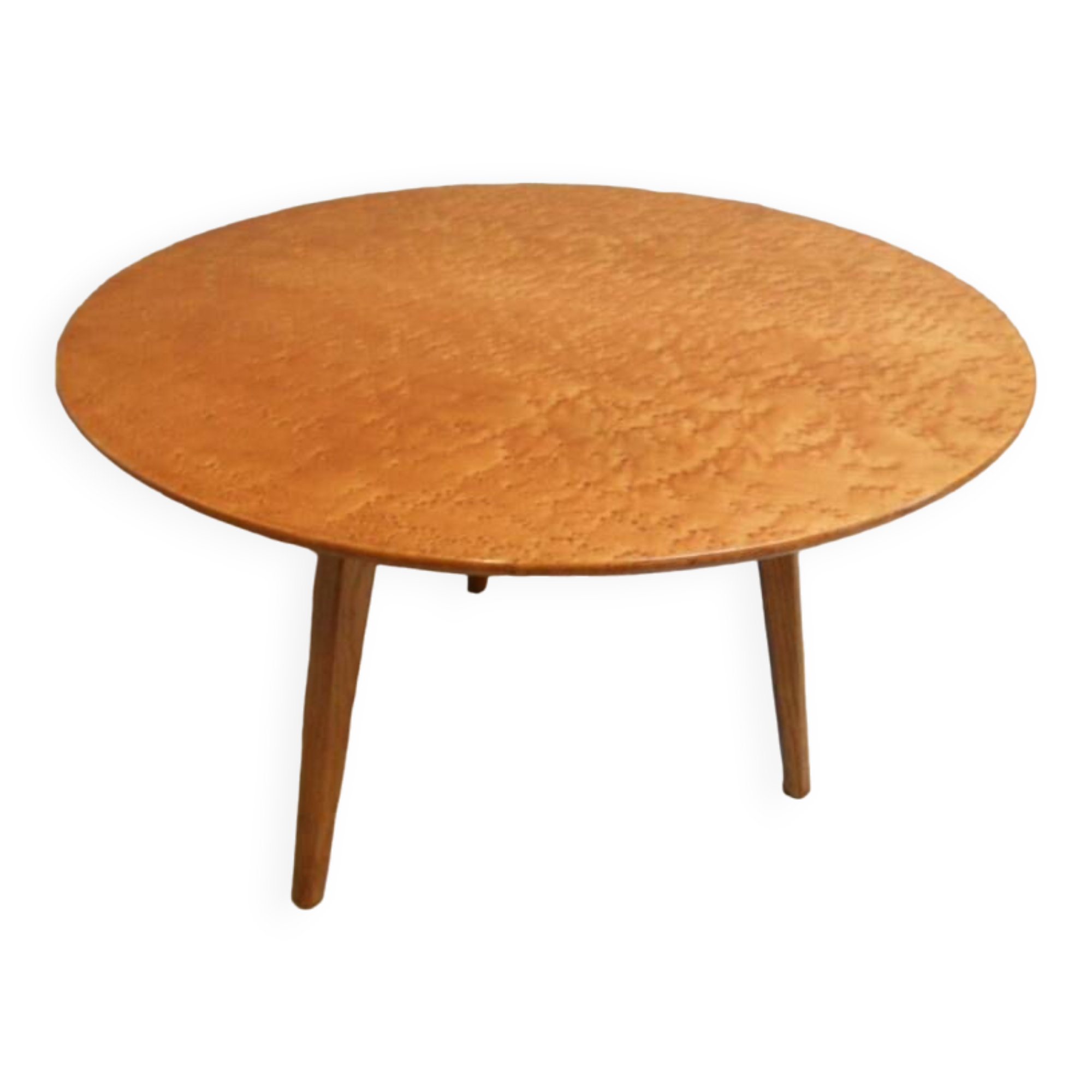 Mid Century maple round coffee table 1960's