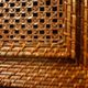 Square placemat in woven rattan and caning