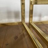 70s design nesting tables in metal and glass