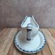 Antique sauce boat Sarreguemines bamboo shape – unlisted blue decoration – ironstone