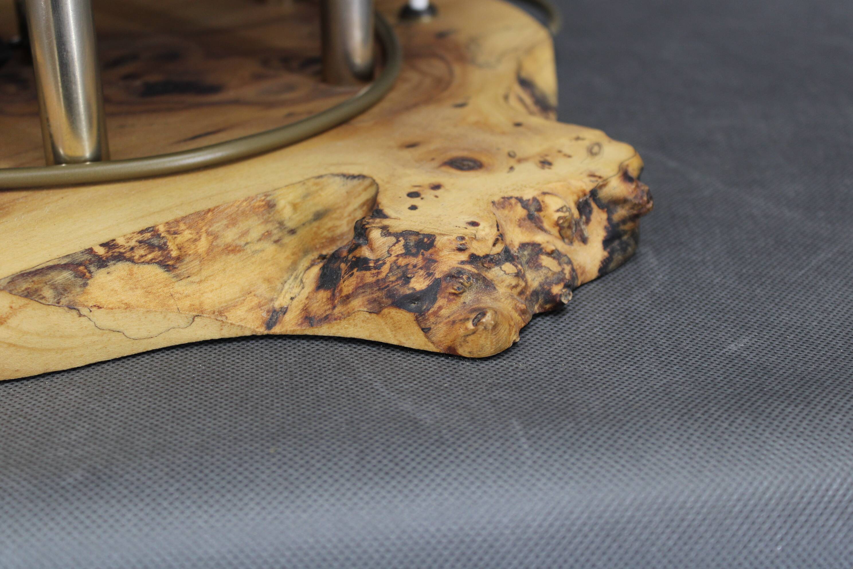 Contemporary Unique Wooden Table Lamp with Glass Shade