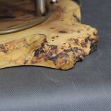 Contemporary Unique Wooden Table Lamp with Glass Shade