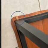 Duo black and wood nesting tables
