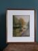 Signed painting, landscape, boat on river, Poitevin marsh