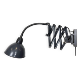 Dark Grey Industrial Scissor Wall Lamp from Elektroinstala, 1960s