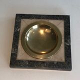Neoclassical style pocket empty in faux-marble and brass. french work. around 1970