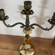 Chandelier en bronze et onyx