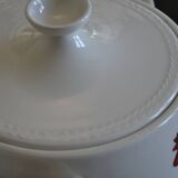 Earthenware soup tureen with rooster design