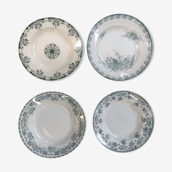 Set de 4 assiettes creuses terre de fer