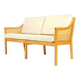 Retro Vintage Danish Cane Sofa 2 Person Love Seat Seater 70s Mid Century Teak