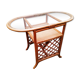 Glass and rattan table