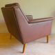 Mid-century leather armchair, Denmark, 1960s
