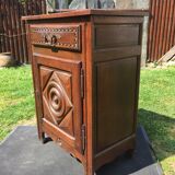 Buffet neo Louis XIII in oak with 1 door and 1 drawer.