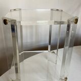 Side table in plexiglas Hollywood Regency 1980