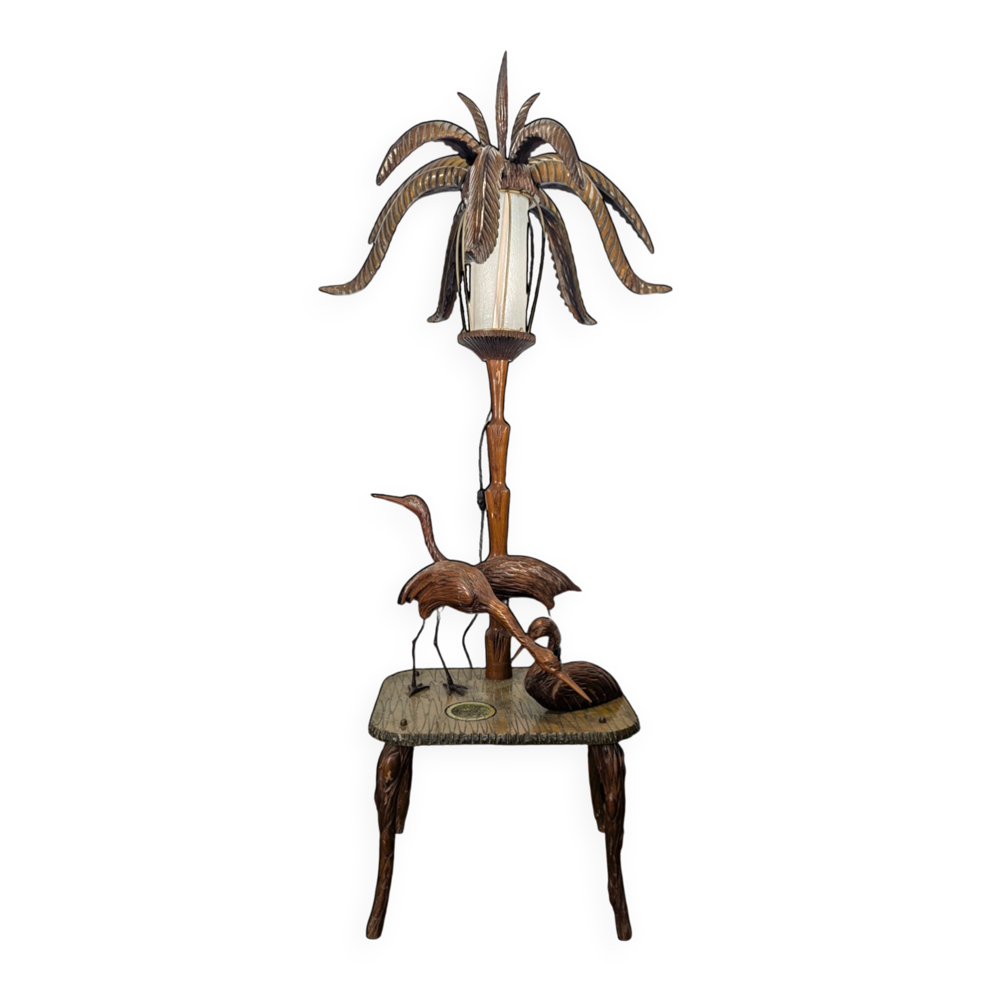 Palm tree floor lamp by Alberto Tura from the 1950s.
