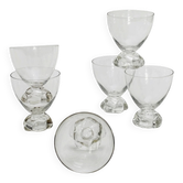 Flowered footed glasses