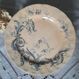 Old flat plates mismatched in earthenware