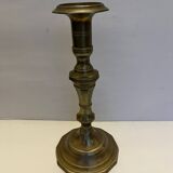 Vintage yellow copper candle holder