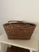 Vintage wicker and cane basket in bohemian style