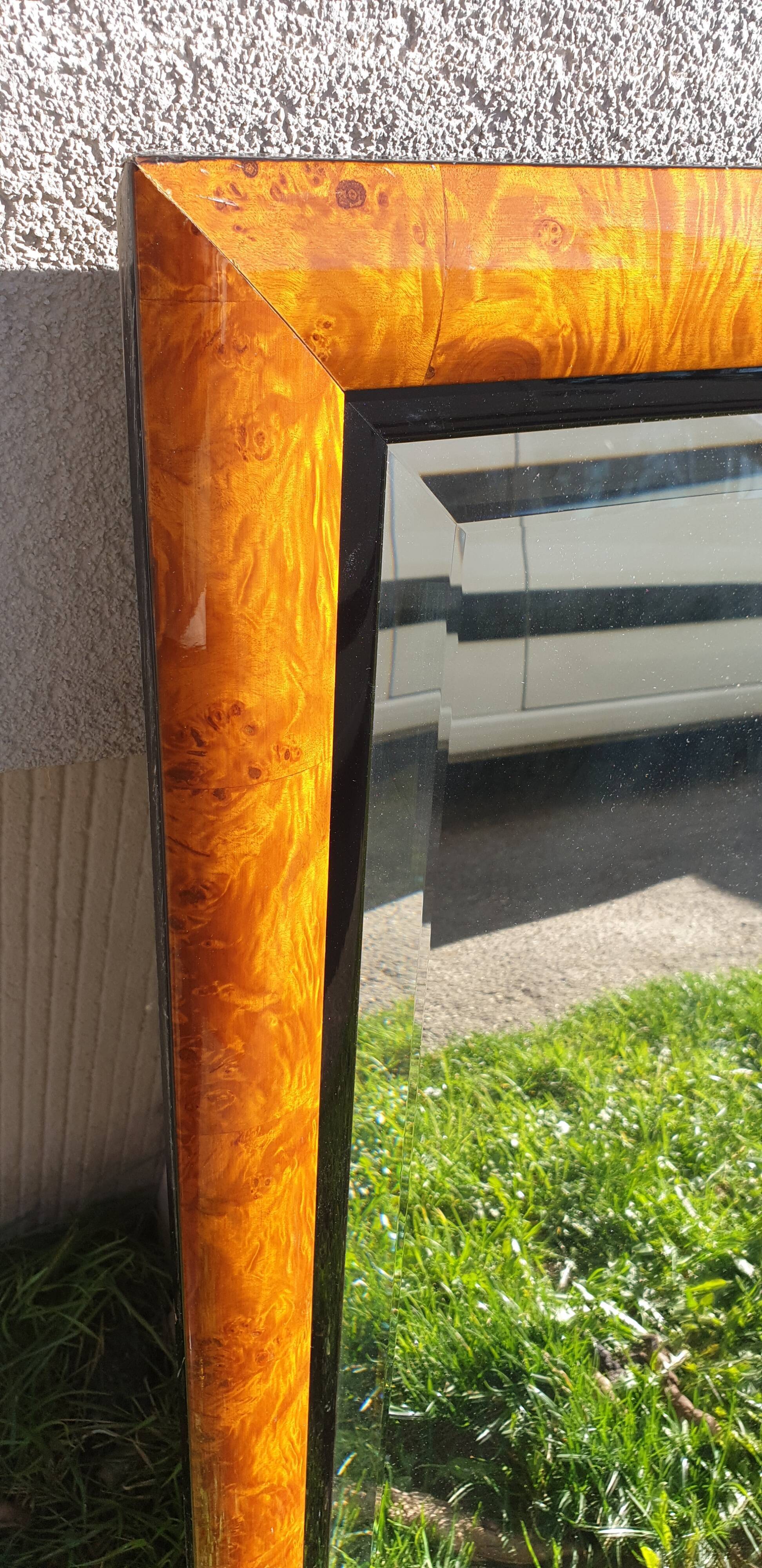 Mirror marquetry walnut bramble 73x104cm