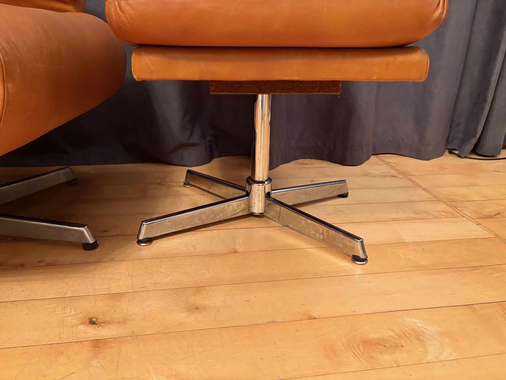 Armchair with footstool, By Ring Mebelfabrikk, Norway, 1960s