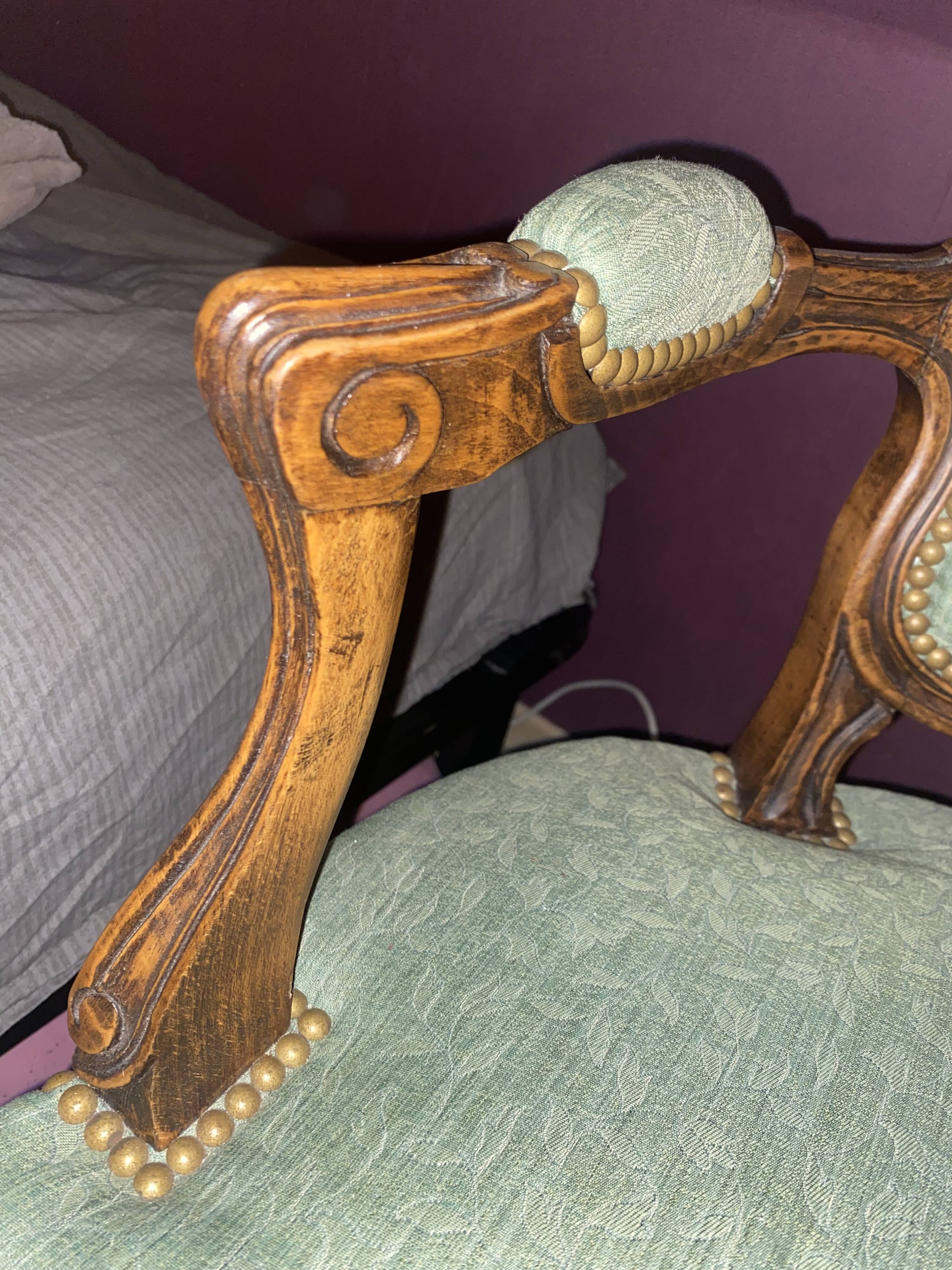 Louis XV style cabriolet armchairs