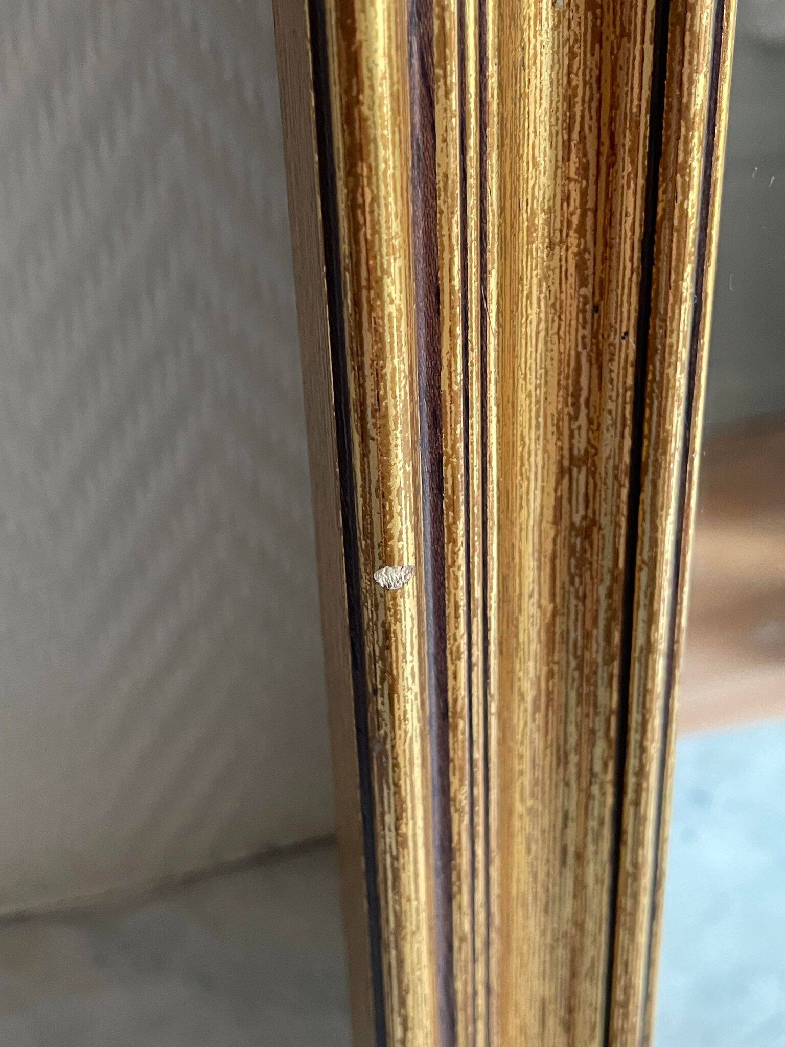 Miroir cadre bois doré