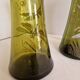 Pair of Enameled Glass Vases with Dragonflies. Unsigned Legras