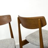 Chaises de salle à manger en teck et laine par Casala, années 1960, lot de 6