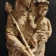Religious statue of Our Lady of the Oak plaster 19th century