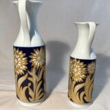 Ensemble de 5 vases cobalt