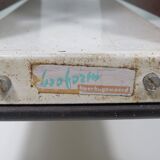 Vintage teak and metal magazine rack, Netherlands 1960-1970