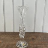 Crystal soliflore vase on stand