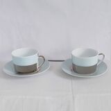 Pair of Bernardaud cups and saucers