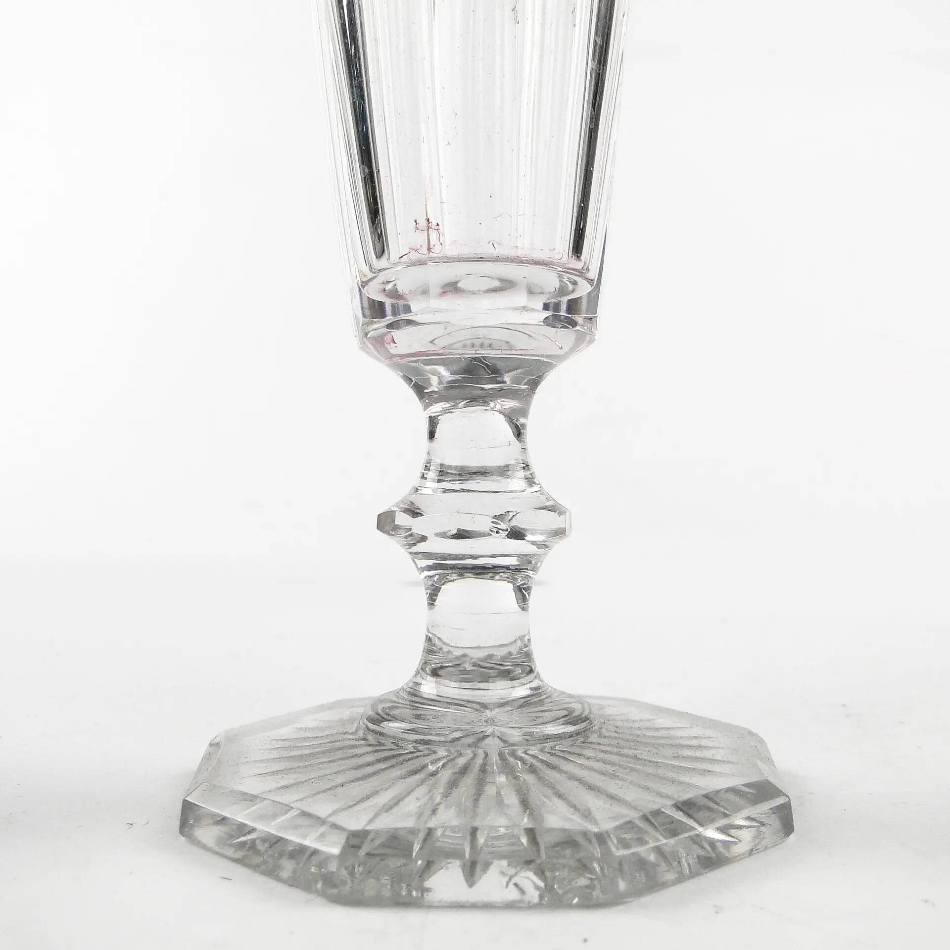 Gobelet Biedermeier, cristal transparent, République tchèque, 19e siècle