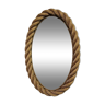 Miroir ovale en corde