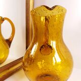 Pitcher glass Biot amber
