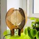 Mid century sculptural wooden table lamp